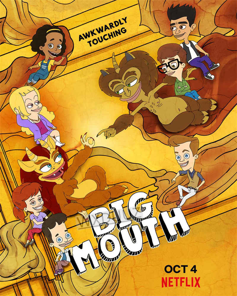 2023 New TV Anime Movie Big Mouth Season 6 Home decoration Nordic prints Wall art Aesthetic 4 - Big Mouth Merchandise