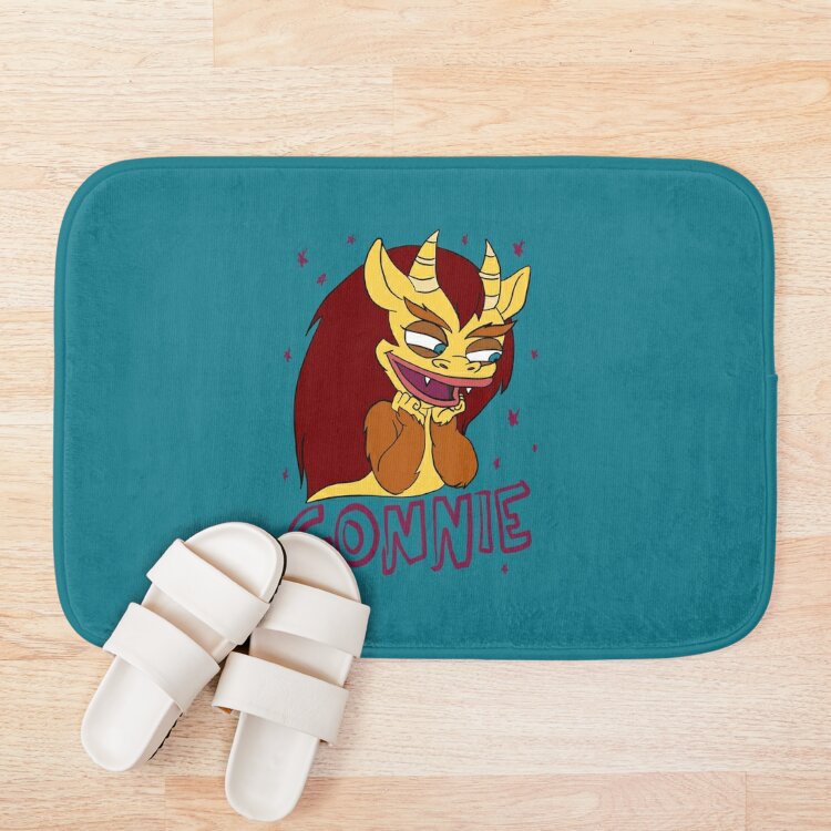 Connie The Hormone Monster - Netflix Big Mouth - Hand Drawn Fan Art Bath Mat Official Big Mouth Merch